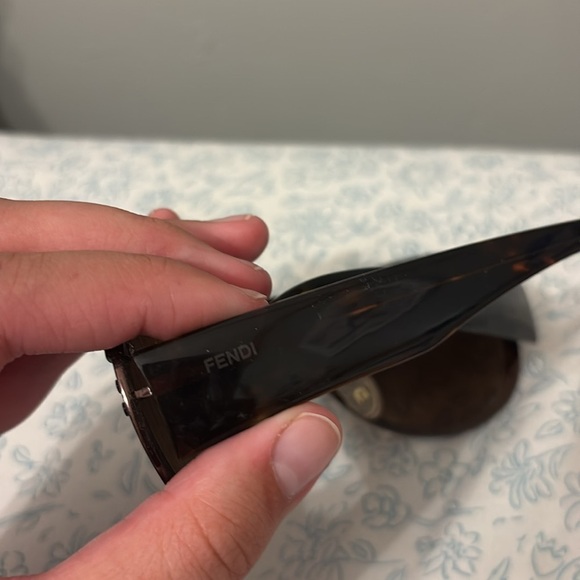 Fendi Y2K Vintage Sunglasses FS 465 210 Dark Tortoise Aviator Brown Lens Italy - Picture 3 of 7